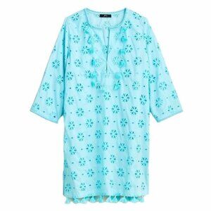 J. Crew Eyelet Bib Tunic Beach Coverup Pale Mint Size Small NWT